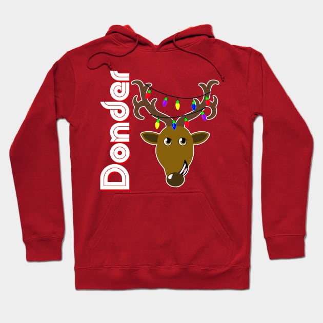 Family Christmas Photo "Donder" Design Hoodie by TonTomDesignz